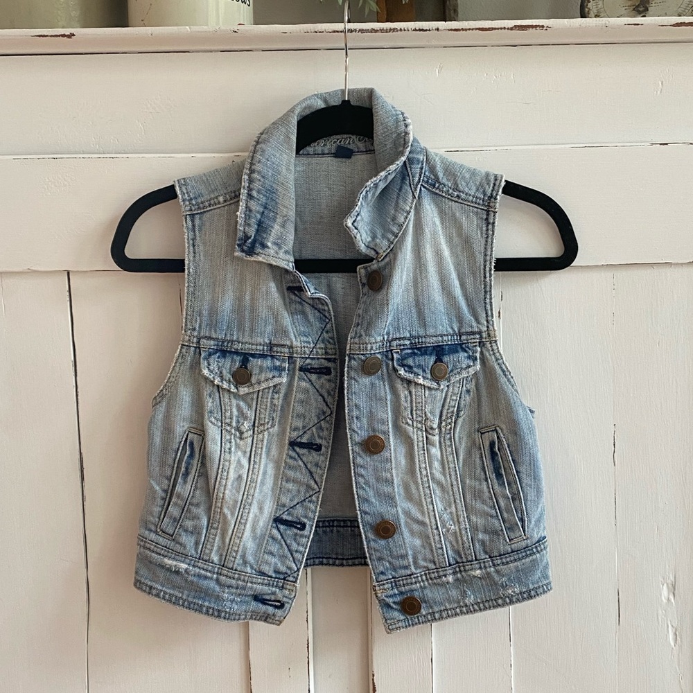 American eagle denim vest